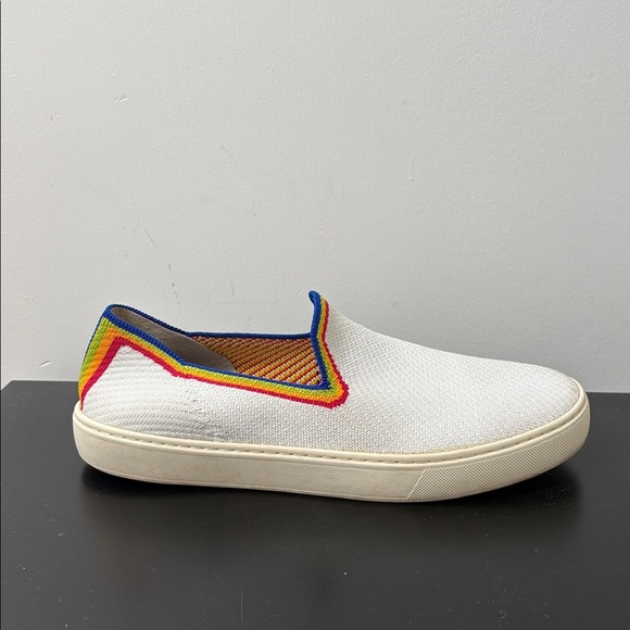 Rothy's The Original Slip On Sneaker white rainbow Limited Edition knit US10 - Picture 8 of 12